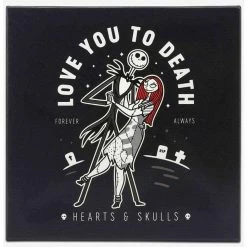 Outlet 🔥 Disney The Nightmare Before ❄ Christmas Jack & Sally Love You to Death Canvas Wall Decor 👏