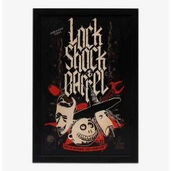 Wholesale 🌟 Disney The Nightmare Before 👍 Christmas Lock Shock & Barrel Framed Wood Wall Decor ❤️