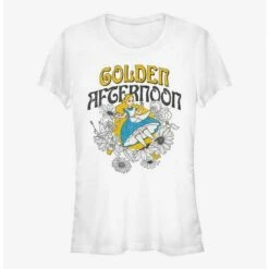 New 🎁 Disney Alice In Wonderland Golden Afternoon ⌛ Girls T-Shirt ⌛