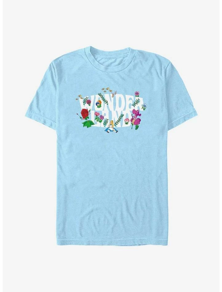 Outlet ✨ Disney Alice In Wonderland Flower Garden Logo T-Shirt ⭐ 1 Outlet ✨ Disney Alice In Wonderland Flower Garden Logo T-Shirt ⭐