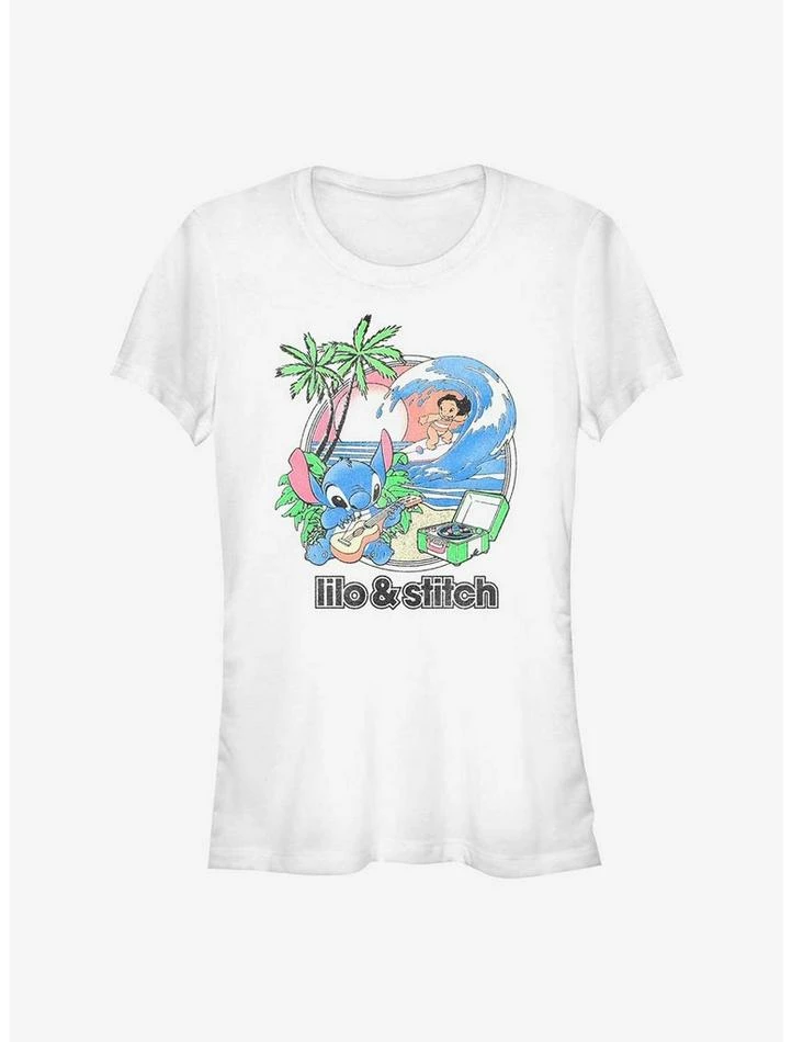Outlet 🔔 Disney Lilo & Stitch Beach Day Girls T-Shirt ✨ 1 Outlet 🔔 Disney Lilo & Stitch Beach Day Girls T-Shirt ✨