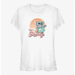 Promo 🤩 Disney Lilo & Stitch Let's Party Girls T-Shirt 👍