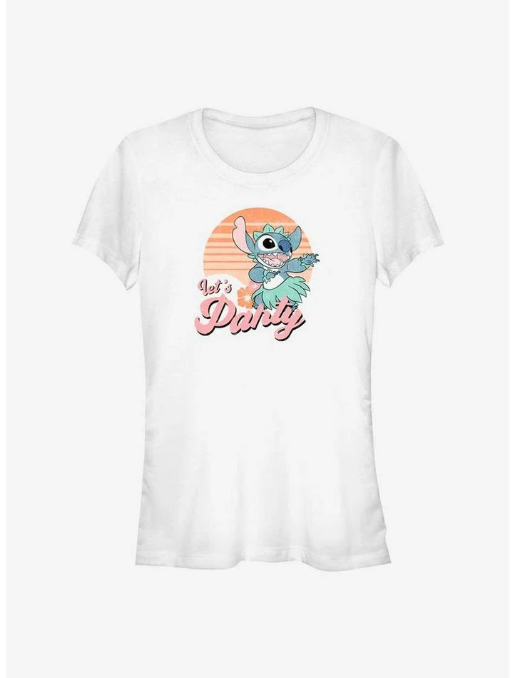 Promo 🤩 Disney Lilo & Stitch Let's Party Girls T-Shirt 👍 1 Promo 🤩 Disney Lilo & Stitch Let's Party Girls T-Shirt 👍