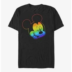 New ❤️ Disney Mickey Mouse Rainbow Mickey T-Shirt ⭐