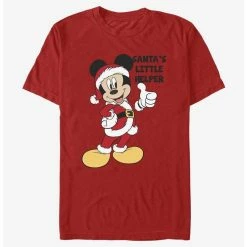 Outlet 🎁 Disney Mickey Mouse Santa's Little Helper T-Shirt 😍