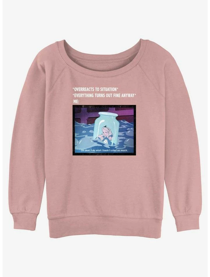 Hot Sale π Disney Alice In Wonderland Anxiety Meme Girls Slouchy Sweatshirt π 1 Hot Sale π Disney Alice In Wonderland Anxiety Meme Girls Slouchy Sweatshirt π
