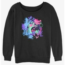 Best Sale 😀 Disney Alice In Wonderland Chaos Wonderland Girls Slouchy Sweatshirt ⌛