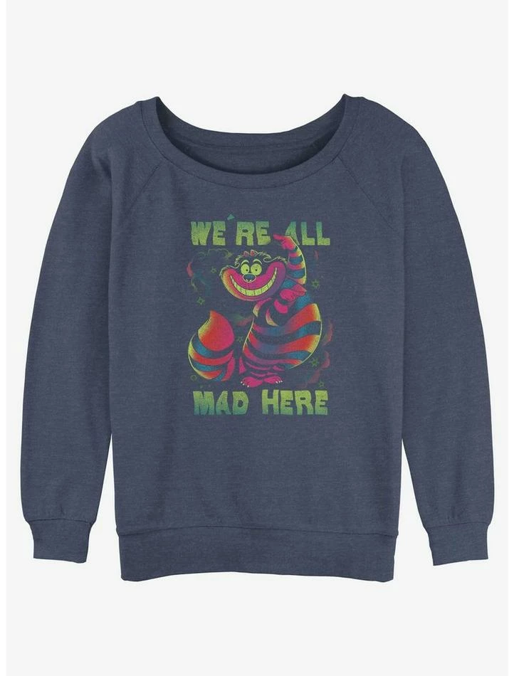 Buy β¨ Disney Alice In Wonderland Cheshire We're All Mad Girls Slouchy Sweatshirt π€© 1 Buy β¨ Disney Alice In Wonderland Cheshire We're All Mad Girls Slouchy Sweatshirt π€©