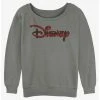 New ✔️ Disney Holiday Logo Girls Slouchy Sweatshirt ⭐