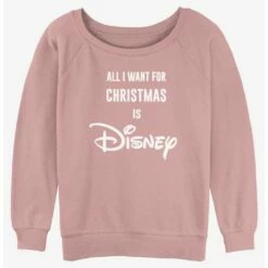 Top 10 ✨ Disney All I Want Is Disney ✔️ Girls Slouchy Sweatshirt 🔥