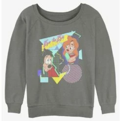 Flash Sale 🤩 Disney Goofy Eye To Eye 80's Girls Slouchy Sweatshirt ✔️