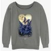 Top 10 ❤️ Disney Kingdom Hearts Moon Heart Poster Logo 🔥 Girls Slouchy Sweatshirt ✔️