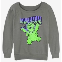 Best Pirce 🎉 Disney Lilo & Stitch Mwahaha Scary Stitch Girls Slouchy Sweatshirt 💯
