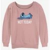 Best Pirce 👍 Disney Lilo & Stitch Not Today Girls Slouchy Sweatshirt ❤️