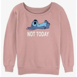 Best Pirce 👍 Disney Lilo & Stitch Not Today Girls Slouchy Sweatshirt ❤️