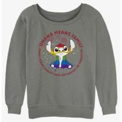 Budget ❤️ Disney Lilo & Stitch Ohana Pride 😉 Girls Slouchy Sweatshirt ✔️