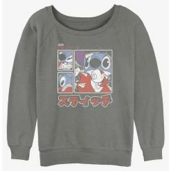 Buy ❤️ Disney Lilo & Stitch Pew Pew Panels Girls Slouchy Sweatshirt 👏
