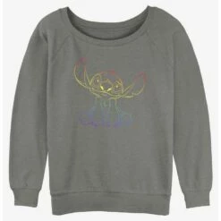 Coupon 🤩 Disney Lilo & Stitch Pride Stitch Girls Slouchy Sweatshirt 😀