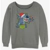 Outlet ❤️ Disney Lilo & Stitch Christmas Lights Girls Slouchy Sweatshirt 👍