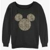 Brand new 🎉 Disney Mickey Mouse Animal Print Ears Girls Slouchy Sweatshirt 🤩