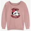 New 🎉 Disney Mickey Mouse Merry Christmas in Spanish Girls Slouchy Sweatshirt 🌟