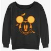 Promo ❤️ Disney Mickey Mouse Halloween Head Girls Slouchy Sweatshirt ✨