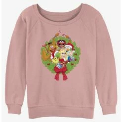 Buy 😉 Disney The Muppets Christmas Wreath Girls Slouchy Sweatshirt ⭐