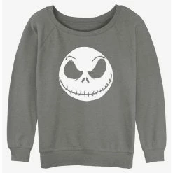 Discount 🔥 Disney The Nightmare Before Christmas Big Face Jack Girls Slouchy Sweatshirt 💯