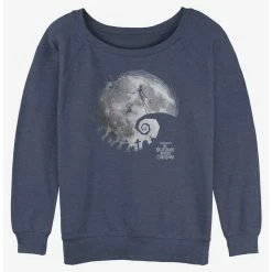Best Sale ❤️ Disney The Nightmare Before ✨ Christmas The Grave Moon Girls Slouchy Sweatshirt 😍
