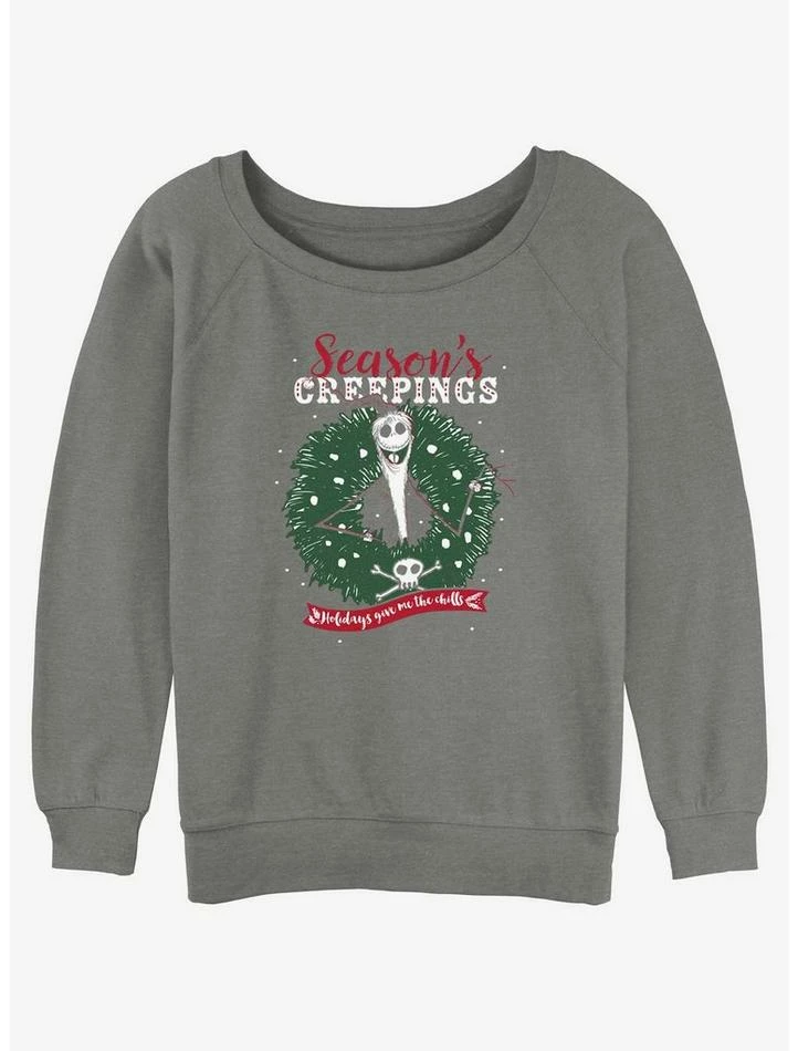 Deals π Disney The Nightmare Before Christmas Jack Season's Creepings Wreath Girls Slouchy Sweatshirt π₯ 1 Deals π Disney The Nightmare Before Christmas Jack Season's Creepings Wreath Girls Slouchy Sweatshirt π₯