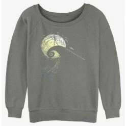 Deals 😀 Disney The Nightmare Before Christmas Spiral Hill Jack 🔥 Girls Slouchy Sweatshirt ✨