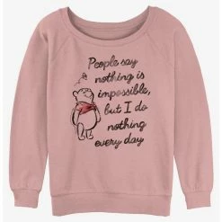 Best reviews of ❤️ Disney Winnie The Pooh Nothing Is Impossible Girls Slouchy Sweatshirt ⭐