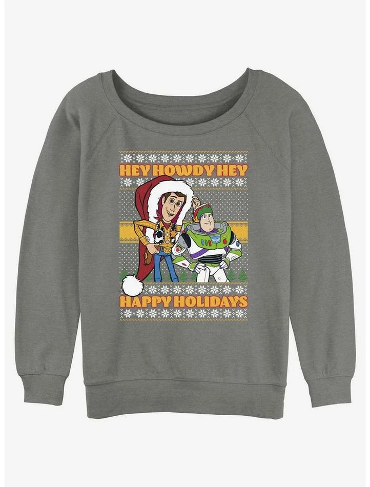 Hot Sale 🎁 Disney Pixar Toy Story Howdy Ugly Christmas 💯 Girls Slouchy Sweatshirt ⭐ 1 Hot Sale 🎁 Disney Pixar Toy Story Howdy Ugly Christmas 💯 Girls Slouchy Sweatshirt ⭐