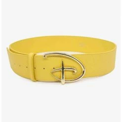 Cheapest ⭐ Disney Signature D Logo Gold Buckle Yellow Vegan Leather Belt 😀