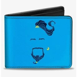 New 😉 Disney Aladdin 2019 Genie Face At Your Service Bifold Wallet 🎁
