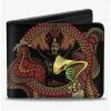Promo 🛒 Disney Aladdin 2019 Jafar Snake Staff Dark and Mysterious Multi Bifold Wallet ❤️