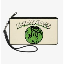 Best Sale ⌛ Animaniacs Wakko Yakko Dot Close Up Pose Canvas Zip Clutch Wallet 🎁