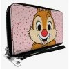 New 🌟 Disney Chip and Dale Dale Smiling Pose Sprinkle Zip Around Wallet 🌟