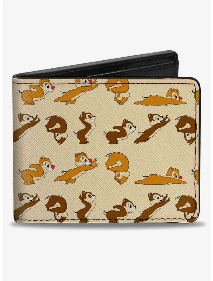 Brand new ✨ Disney Chip and Dale Action Poses Beige Bifold Wallet ⭐ 1 Brand new ✨ Disney Chip and Dale Action Poses Beige Bifold Wallet ⭐