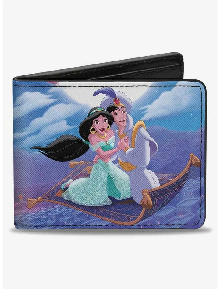 New ❤️ Disney Aladdin Classic Magic Carpet Ride Scene Bifold Wallet 🥰 1 New ❤️ Disney Aladdin Classic Magic Carpet Ride Scene Bifold Wallet 🥰