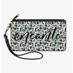 Best Pirce ⭐ Disney Encanto Script Logo Canvas Zip Clutch Wallet 🔥