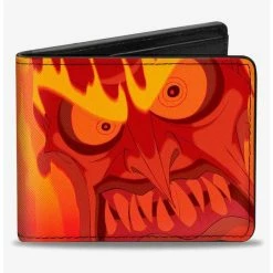 Hot Sale 👍 Disney Hercules Hades Fiery Face Close Up Bifold Wallet ⭐