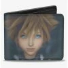 Coupon 💯 Disney Kingdom Hearts II Hazy Sora Face Close Up Bifold Wallet 🔔