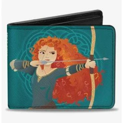 Top 10 ✔️ Disney Pixar Brave Princess Merida Archer Pose Brave Strong Beautiful Bifold Wallet 🥰