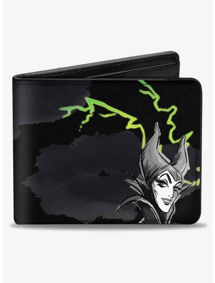 Cheapest β€οΈ Disney Maleficent Smiling Sketch Lightning Clouds Bifold Wallet 𧨠1 Cheapest β€οΈ Disney Maleficent Smiling Sketch Lightning Clouds Bifold Wallet π§¨