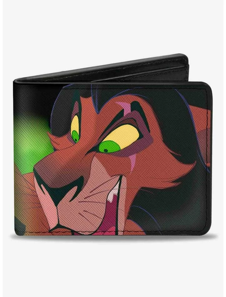 Wholesale ⭐ Disney The Lion King Scar Face Close Up 3 Hyenas Pose Bifold Wallet ⌛ 1 Wholesale ⭐ Disney The Lion King Scar Face Close Up 3 Hyenas Pose Bifold Wallet ⌛