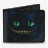 Coupon 🎉 Disney Tim Burton's Alice In Wonderland Cheshire Cat Eyes Teeth Tree Pose Smokey Bifold Wallet 🧨