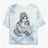 Cheap ❤️ Disney Beauty and the Beast Belle of the Ball Tie-Dye ❤️ Girls Crop T-Shirt 🤩