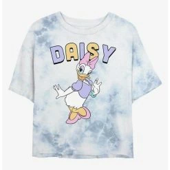 Buy 🔔 Disney Daisy Duck Sassy Duck Tie-Dye Girls Crop T-Shirt 😍