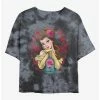 Hot Sale ❤️ Disney Beauty and the Beast Rose Belle Tie-Dye Girls Crop T-Shirt 🔔